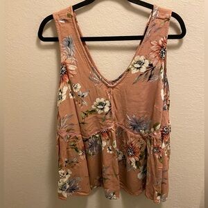 Misia double v-neck floral blouse size 2X